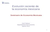 Evolución reciente de  la economía mexicana