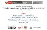 Seminario Internacional  Modernización de la Gestión Pública en el Perú