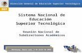 Sistema Nacional de Educación  Superior Tecnológica