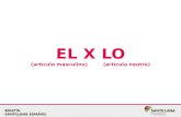 EL X LO (artículo masculino)(artículo neutro)