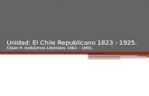 Unidad: El Chile Republicano 1823 - 1925. Clase 4: Gobiernos Liberales 1861 - 1891.