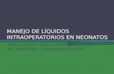 MANEJO DE LÍQUIDOS INTRAOPERATORIOS EN NEONATOS