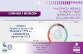 Informe “Impacto Exposición Mediática”  ETB  vs. Competencia Agosto de  2013