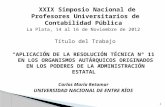 XXIX Simposio Nacional de Profesores Universitarios de Contabilidad Pública