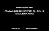 REUNIÓ  FAMÍLIES 1r ESO COM AJUDAR ELS NOSTRES FILLS EN LA TASCA  EDUCATIVA