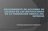 Relevamiento de acciones de calidad en las Instituciones de la Federación Médica del Interior