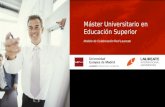 Máster Universitario en Educación Superior Modelo de Colaboración Red Laureate