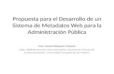 Propuesta para el Desarrollo de un Sistema de Metadatos Web para la Administración Pública