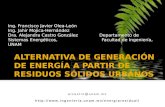 ALTERNATIVA DE GENERACIÓN DE ENERGÍA A PARTIR DE RESIDUOS SÓLIDOS URBANOS