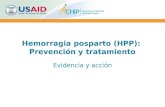 Hemorragia posparto ( HPP ):  Prevención y tratamiento