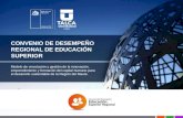 CONVENIO DE DESEMPEÑO REGIONAL DE EDUCACIÓN SUPERIOR