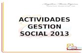 ACTIVIDADES GESTION SOCIAL 2013