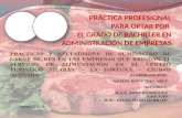 PRÁCTICA PROFESIONAL  PARA OPTAR POR  EL GRADO DE BACHILLER EN ADMINISTRACIÓN DE EMPRESAS