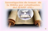 Investigación de temas  de la Biblia por estudiantes del IESPP «FK»