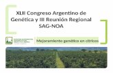 XLII  Congreso Argentino de Genética y III Reunión Regional  SAG-NOA