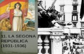 11. LA SEGONA REPÚBLICA   (1931-1936)