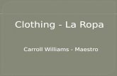 Clothing - La  Ropa