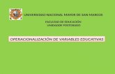 UNIVERSIDAD  NACIONAL MAYOR  DE  SAN  MARCOS FACULTAD DE EDUCACIÓN  UNIDADDE POSTGRADO