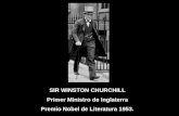 SIR WINSTON CHURCHILL Primer Ministro de Inglaterra Premio Nobel de Literatura 1953.