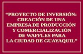 “PROYECTO DE INVERSIÓN:  CREACIÓN DE UNA  EMPRESA DE PRODUCCIÓN  Y COMERCIALIZACIÓN  DE WAFFLES PARA  LA CIUDAD DE GUAYAQUIL”