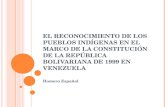 El reconocimiento de los derechos de los pueblos indígenas en Venezuela