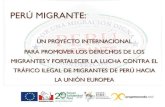 Actividades del proyecto Perú Migrante