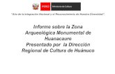 Informe del Director Regional de Cultura de Huánuco