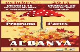 Programa d'actes de la III Fira del Bolet d'Albanyà