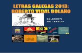 Letras Galegas 2013: Roberto Vidal Bolaño