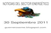 NOTICIAS DEL SECTOR ENERGÉTICO 30 Septiembre 2011