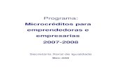 Programa de microcreditos para emprendedoras