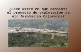 Efectos minería a cielo abierto Cajamarca, Colombia