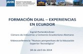 Experiencia en Ecuador de la Formación Dual