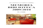 Memoria do PLAMBE 2009-2010