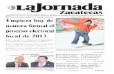 La Jornada Zacatecas, Lunes 7 de enero del 2013