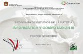 Programa de Informática y Computación III 3er Semestre