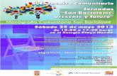 Díptico Jornadas Comunitarias "San Bartolomé, presente y futuro"