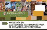 Maestria en Gestión del Patrimonio para el Desarrollo Territorial
