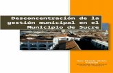 Desconcentración de la Gestión Municipal - Sucre