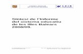Sintesi informe del SE de les Illes Balears 2008-2009