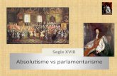 Absolutisme vs parlamentarisme en el segle XVIII