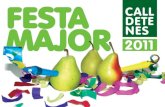 Programa d'actes Festa Major Calldetenes 2011