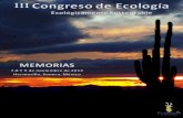 Memorias tercer congreso de ecología