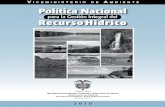 POLITICA NACIONAL DE GESTION DEL RECURSO HIDRICO