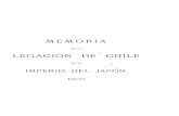 Memoria de la legación de Chile en el imperio del Japón