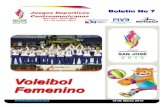 Boletín No 7 Juegos Centroamericanos San José 2013 -Voleibol  Femenino