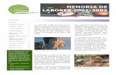 Memoria de Labores 2001-2002