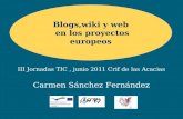 Blogs, wiki y web en los Proyectos Europeos