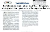 Extinción de LFC,buen negocio para despachos 10 Octubre 2013