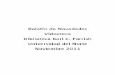 Novedades Videoteca :: Noviembre 2011 :: Biblioteca Karl C. Parrish :: Universidad del Norte